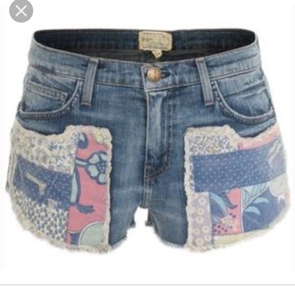 Current/Elliott Gam Short Patchwork Destroyed - image 1